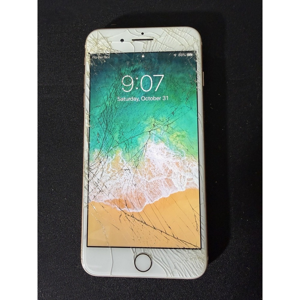 Apple iPhone 8 Plus 64GB Gold Cracked Screen Back For Parts Repair Parts Only